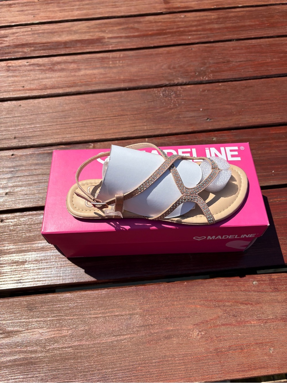 Madeline Glitter Slingback Sandal in Rose Gold